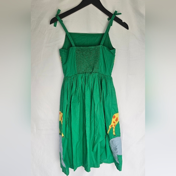 Mini Boden Applique Cotton Dress in Green Safari 11-12 Years - Picture 4 of 8